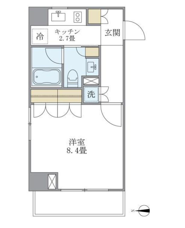 Brillia ist 白金高輪（旧アパートメンツ白金高輪）　901号室　間取り