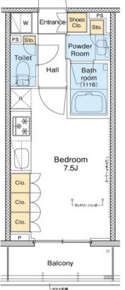 プラウドフラット戸越銀座　1003号室　間取り