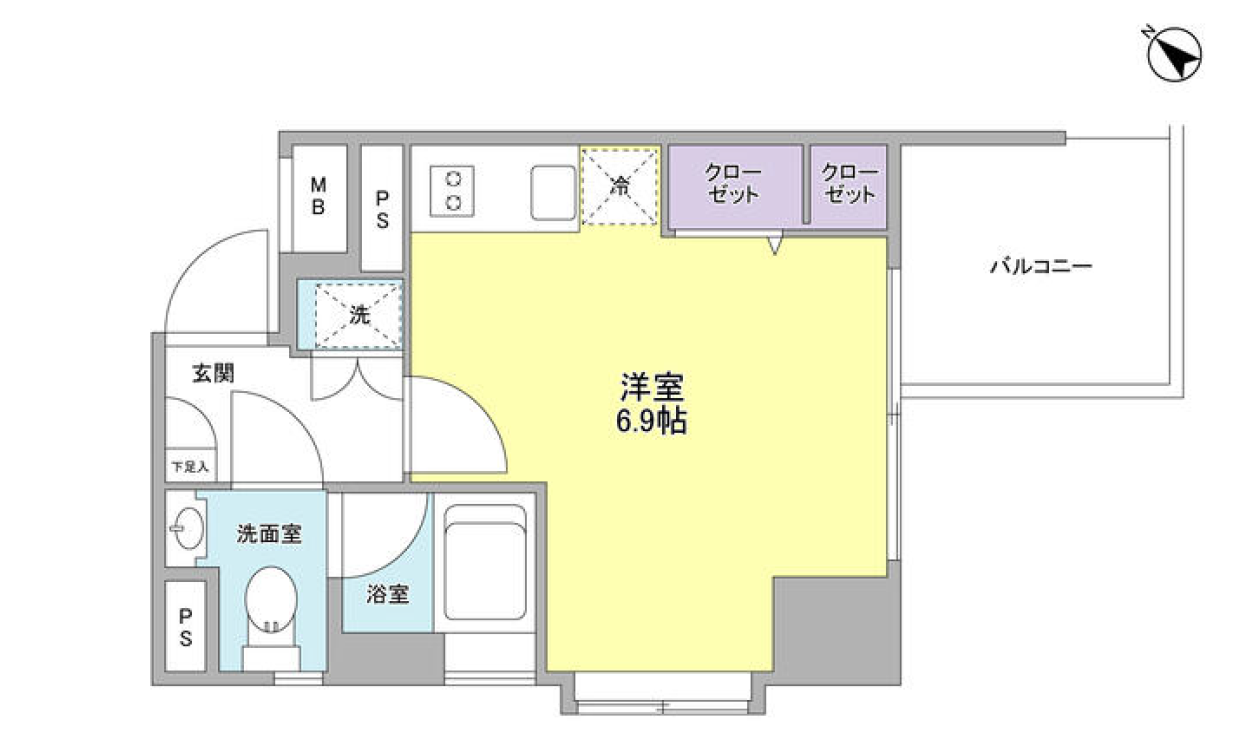 リバーレ月島　407号室　間取り