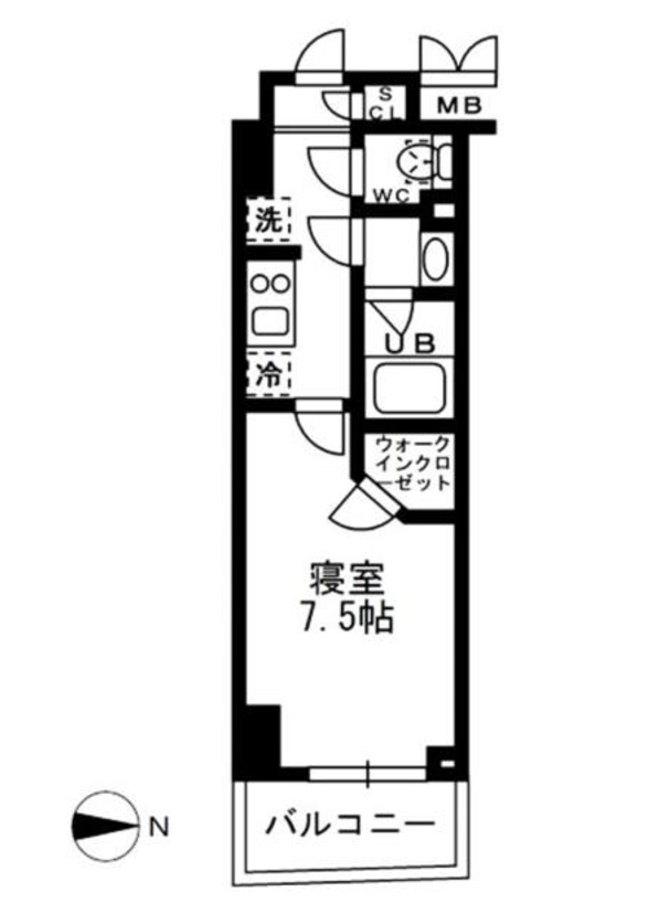 レジディア亀戸　604号室　間取り