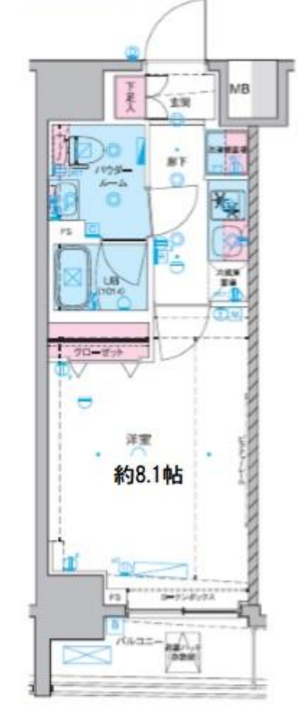 ジェノヴィア東神田グリーンヴェール　203号室　間取り