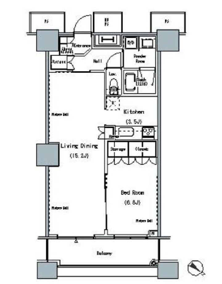THE TOKYO TOWERS MID TOWER　1026号室　間取り
