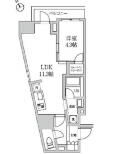 レジディア日本橋馬喰町Ⅱ　701号室　間取り