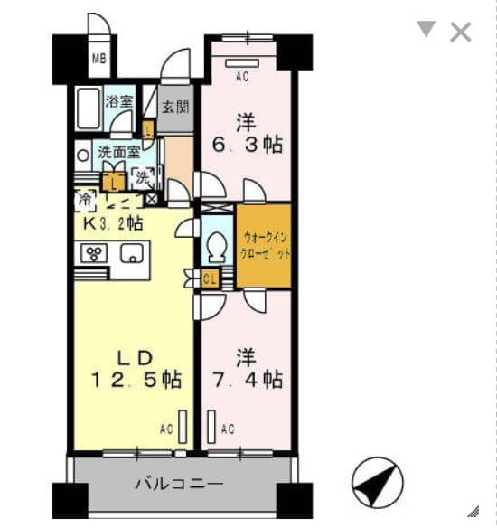 ロイヤルパークス豊洲　512号室　間取り