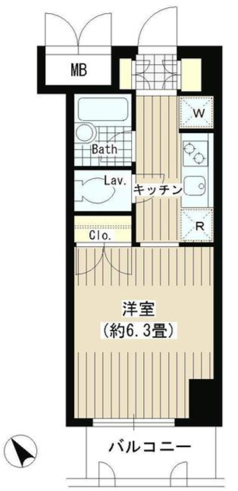 タキミハウス渋谷　503号室　間取り