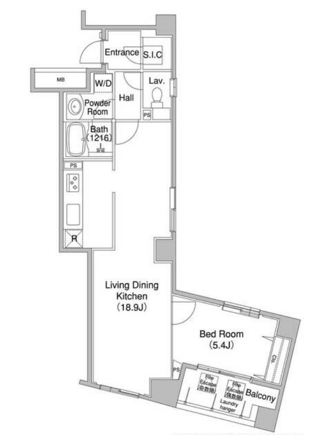 コンフォリア銀座EAST　1201号室　間取り