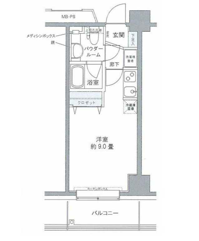 プライムアーバン豊洲　302号室　間取り