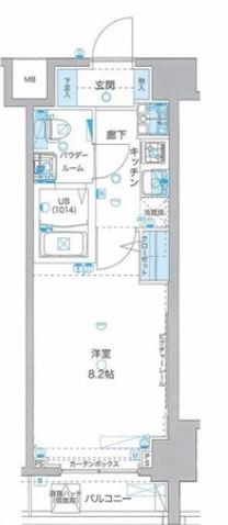 ジェノヴィア白金台グリーンヴェール　1002号室　間取り