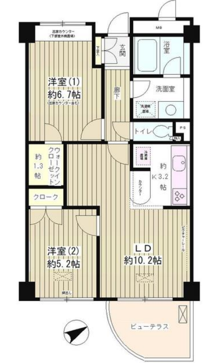 Lapyuta　1102号室　間取り