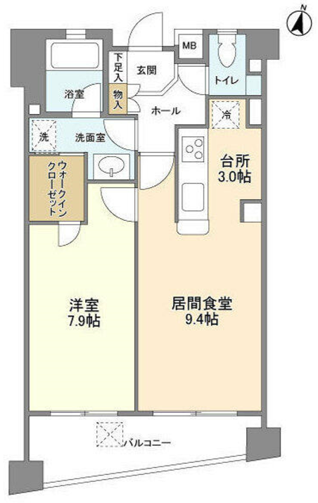 ノールフラット南麻布　703号室　間取り