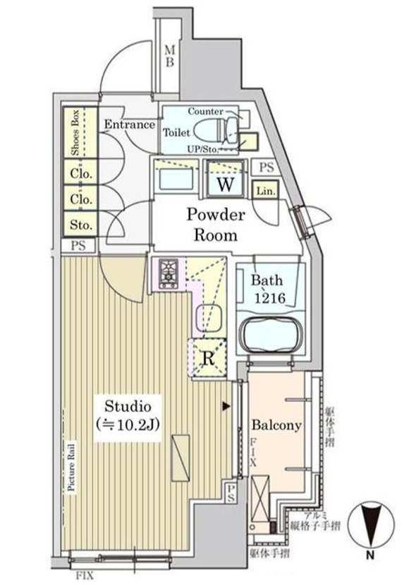 パークアクシス白金　903号室　間取り