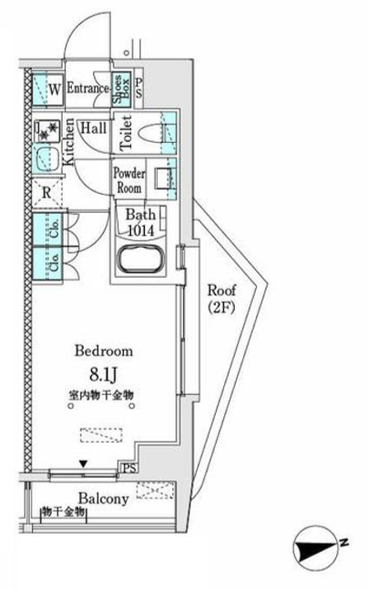 市谷仲之町ビューアパートメント　606号室　間取り