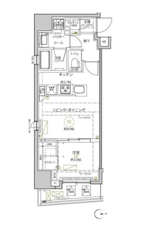 クレイシア秋葉原ラグゼスウィート　205号室　間取り
