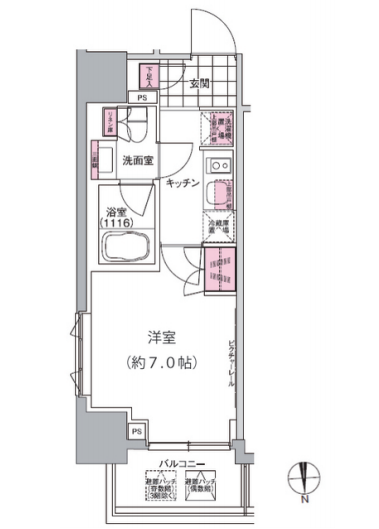 プレジリア東日本橋　707号室　間取り