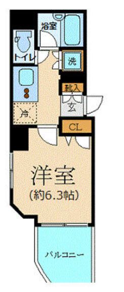 コンシェリア芝公園　501号室　間取り