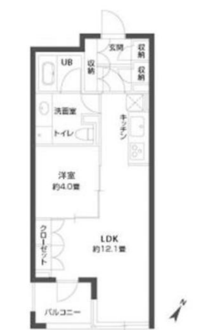 パークキューブ銀座イースト　1006号室　間取り