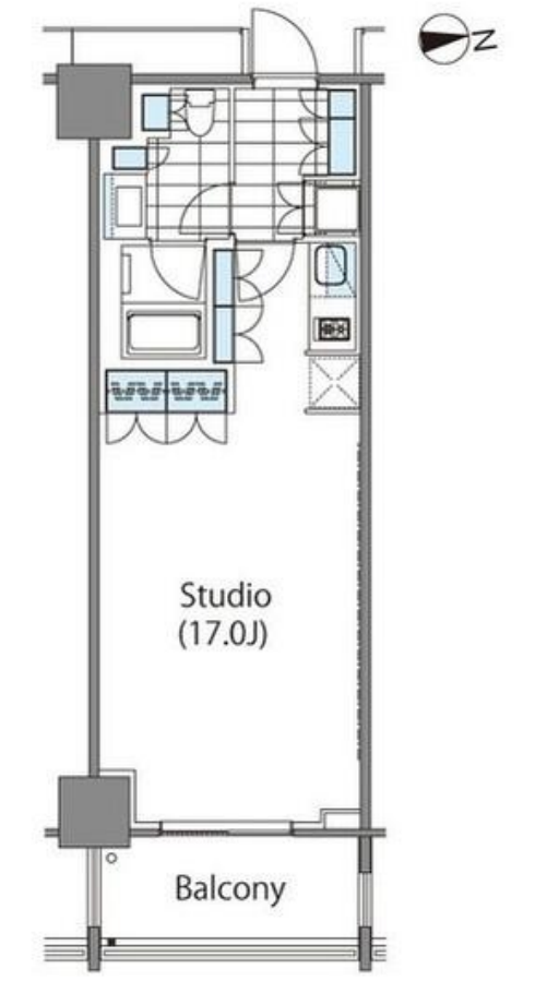 コンフォリア新宿イーストサイドタワー　1426号室　間取り