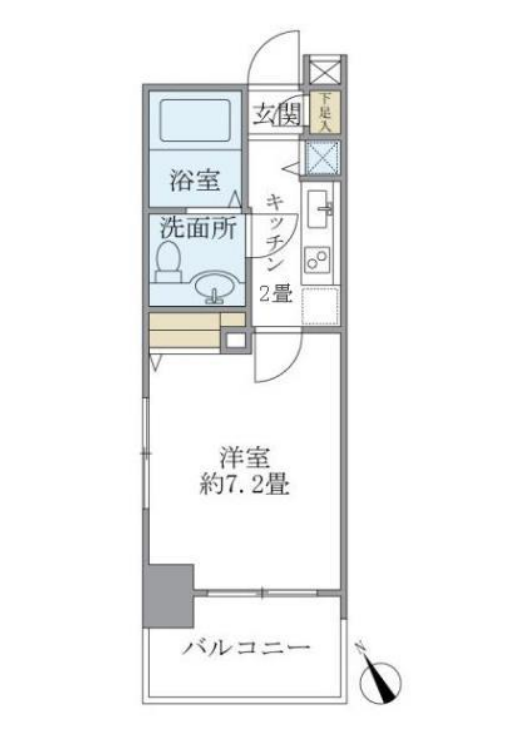 レジデンシア麻布十番　608号室　間取り