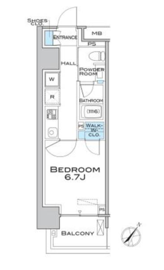 MFPRコート武蔵小山　1001号室　間取り