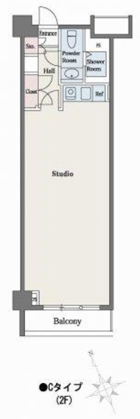 六本木デュープレックスＭ‘ｓ　213号室　間取り