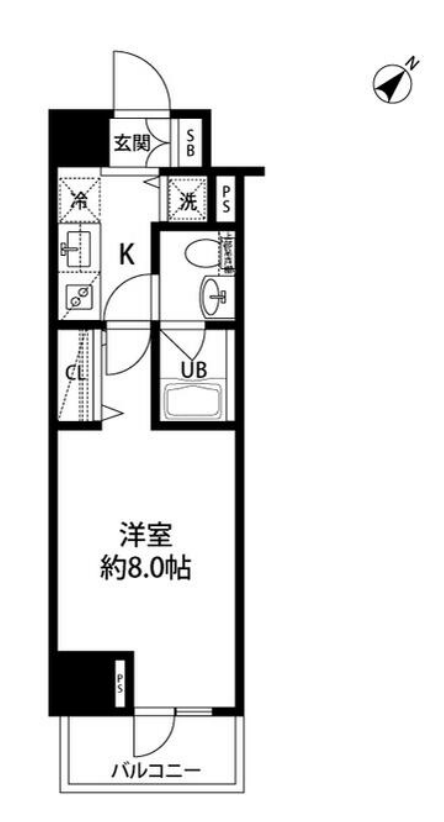 ルクレ日本橋馬喰町　808号室　間取り