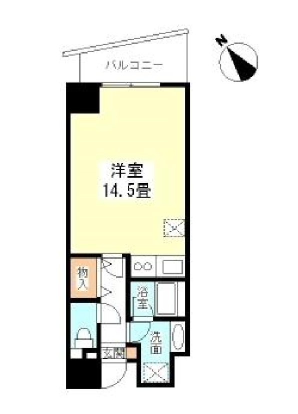 TKフラッツ渋谷　809号室　間取り