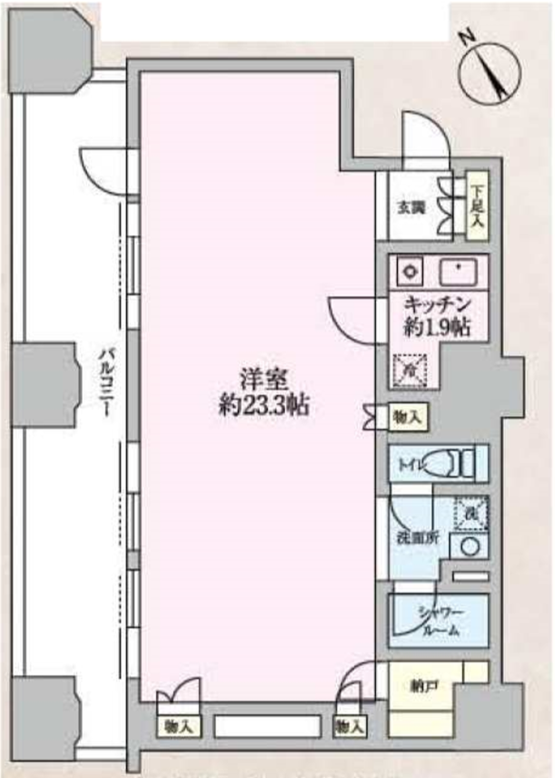 ルネ新宿御苑タワー　1501号室　間取り