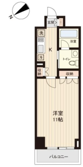 プラティーク清澄白河　213号室　間取り
