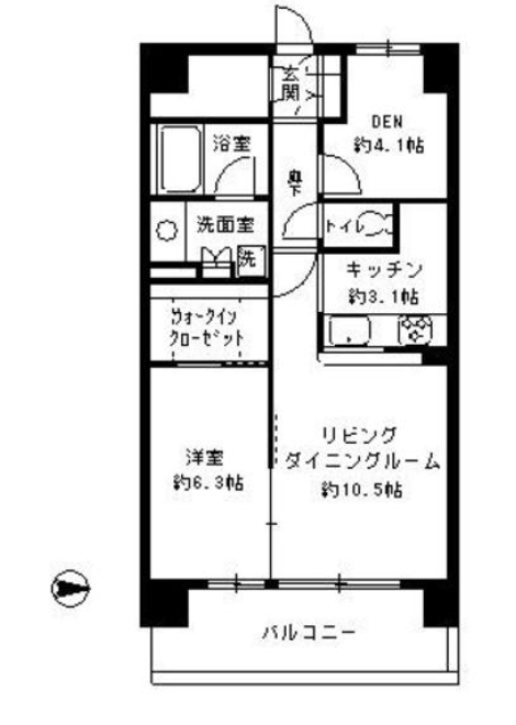 パークキューブ東品川　405号室　間取り
