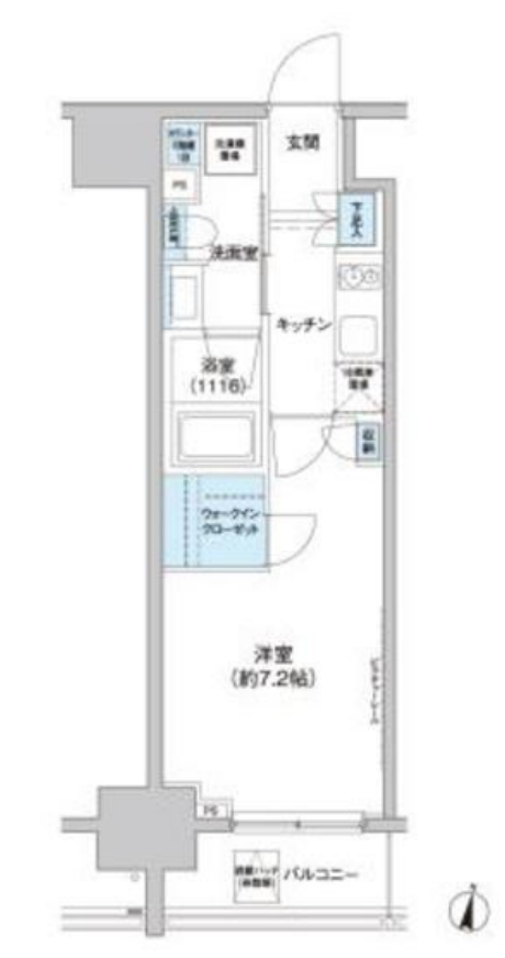 パークキューブ西新宿　502号室　間取り