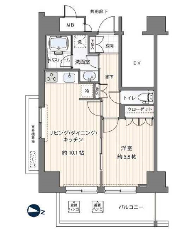 MFPRコート木場公園　422号室　間取り