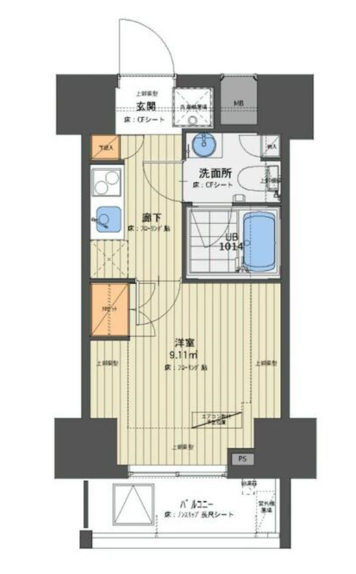 エムゲート　804号室　間取り