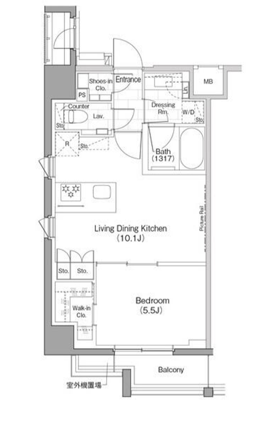 ザ・パークハビオ早稲田　301号室　間取り