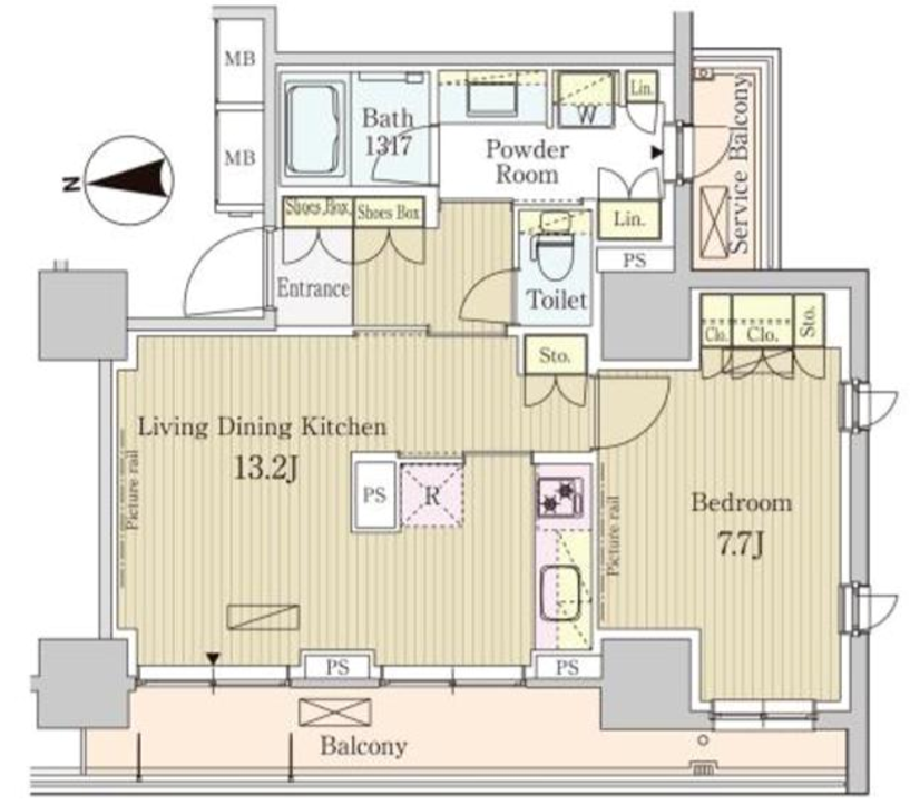 パークアクシス池田山　1004号室　間取り