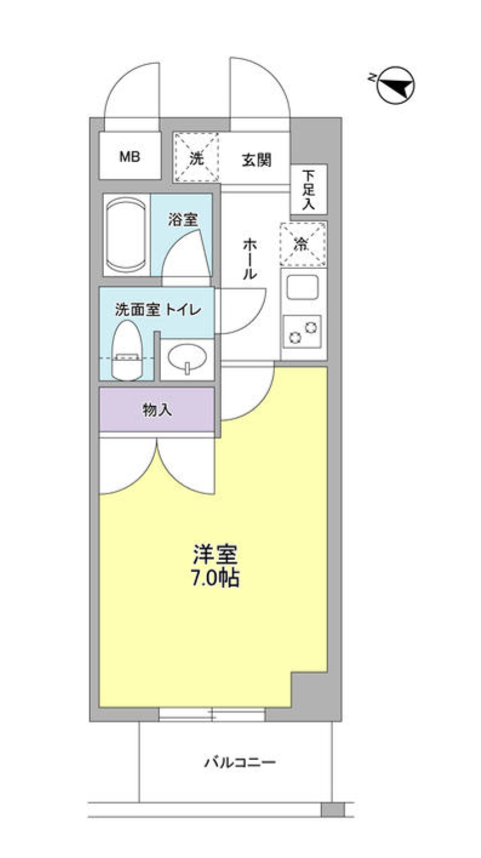 ヴァンフォーレ目黒　402号室　間取り