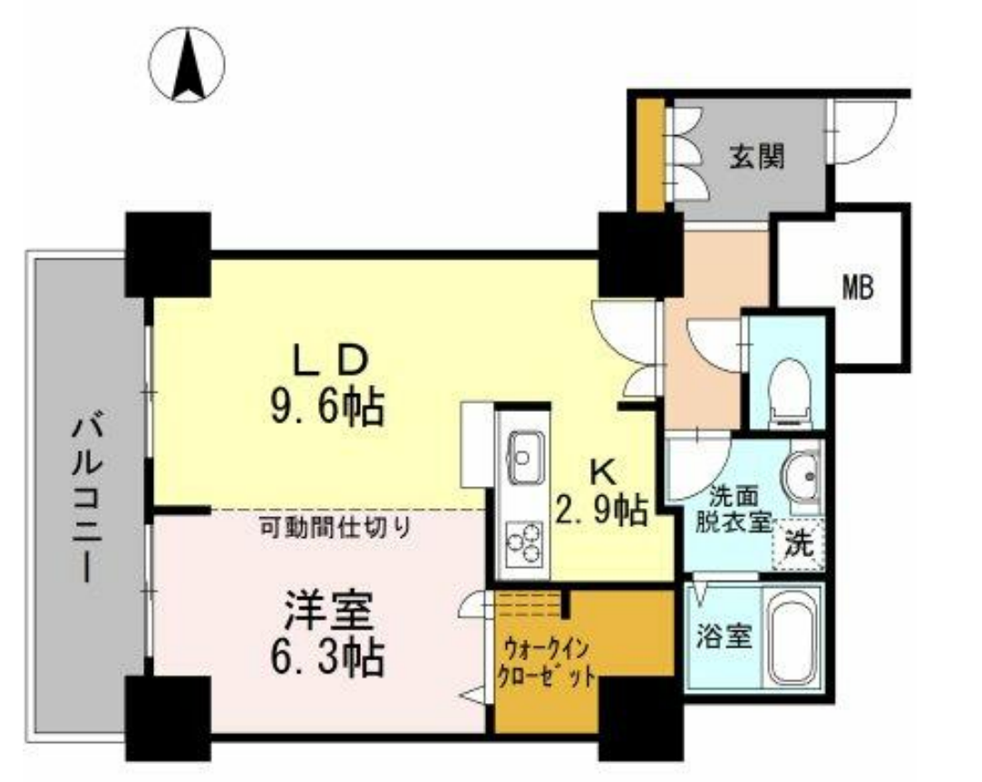 品川シーサイドビュータワー　Ⅰ2314号室　間取り