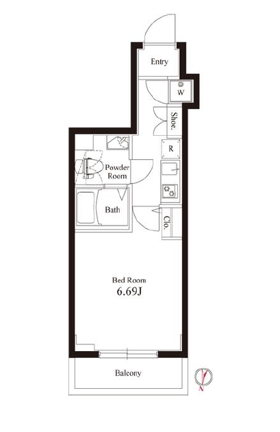 アペルト西新宿　602号室　間取り