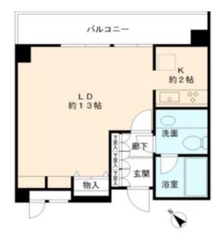 ヒューリック目黒三田　512号室　間取り