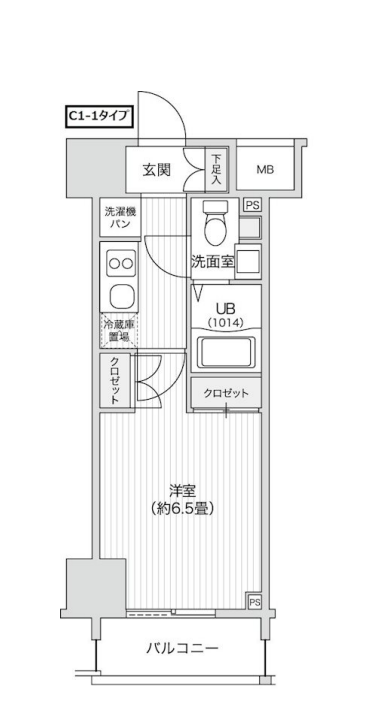 レジディア笹塚２　1403号室　間取り