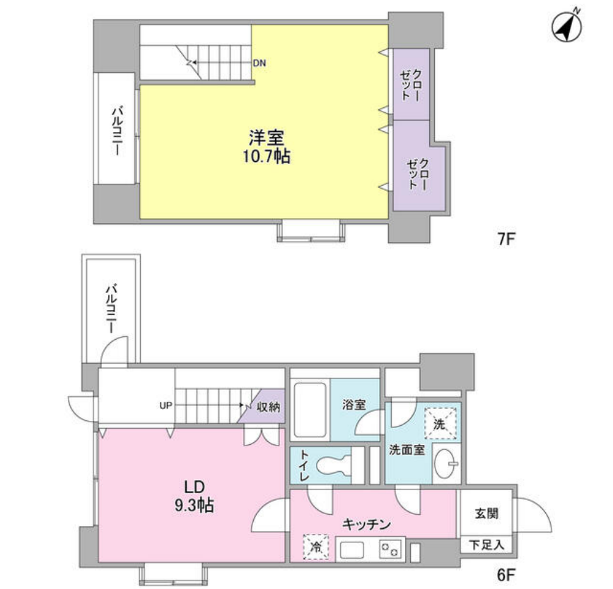ユーキメゾン一番町　605号室　間取り