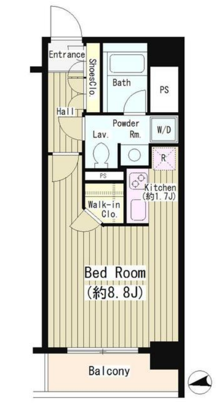 シティカレント大手町　304号室　間取り