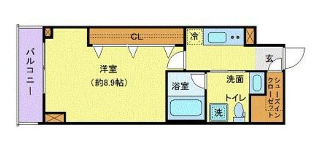 グランドコンシェルジュ六本木　1406号室　間取り