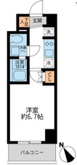 アーデン門前仲町　403号室　間取り
