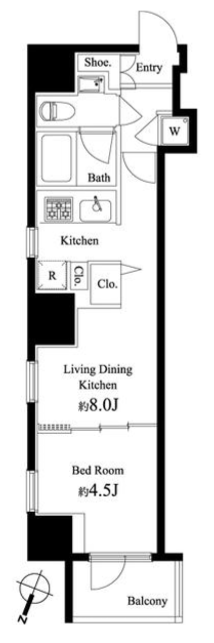 パティオ神田　706号室　間取り
