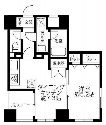 カスタリア新富町2　301号室　間取り