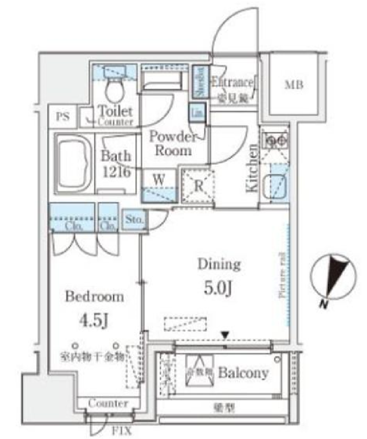 セレニティー神田　303号室　間取り