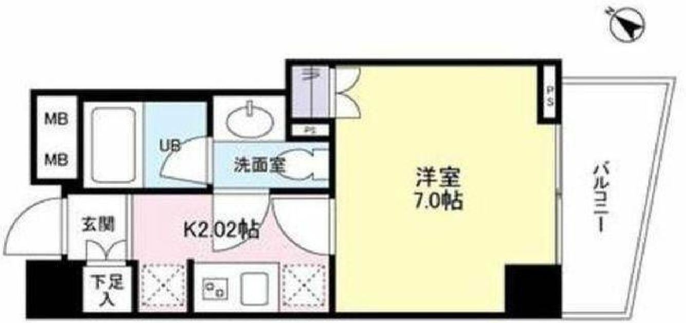 日本橋ミスモ　1004号室　間取り