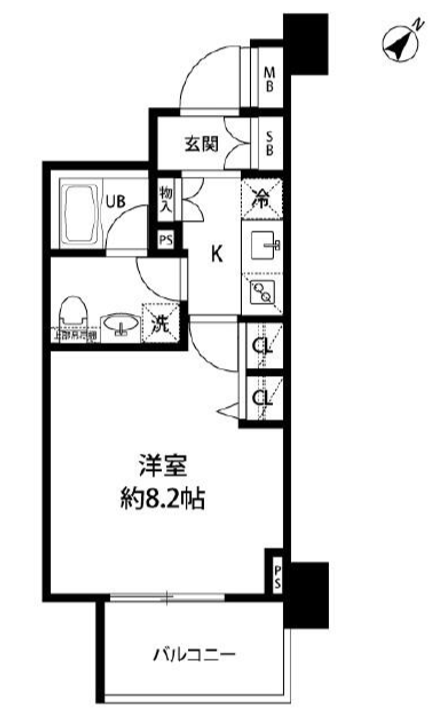 ルクレ日本橋馬喰町　409号室　間取り