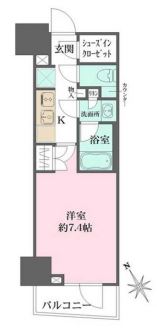 ルフォンプログレ四谷　803号室　間取り