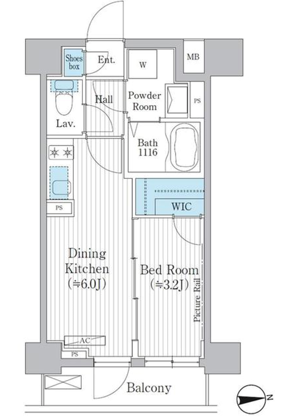 イプセ目黒祐天寺　204号室　間取り